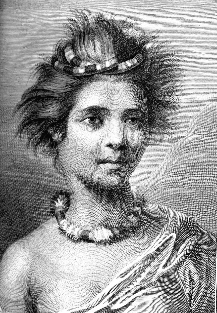 Native woman from the Sandwich islands by Unbekannter Künstler