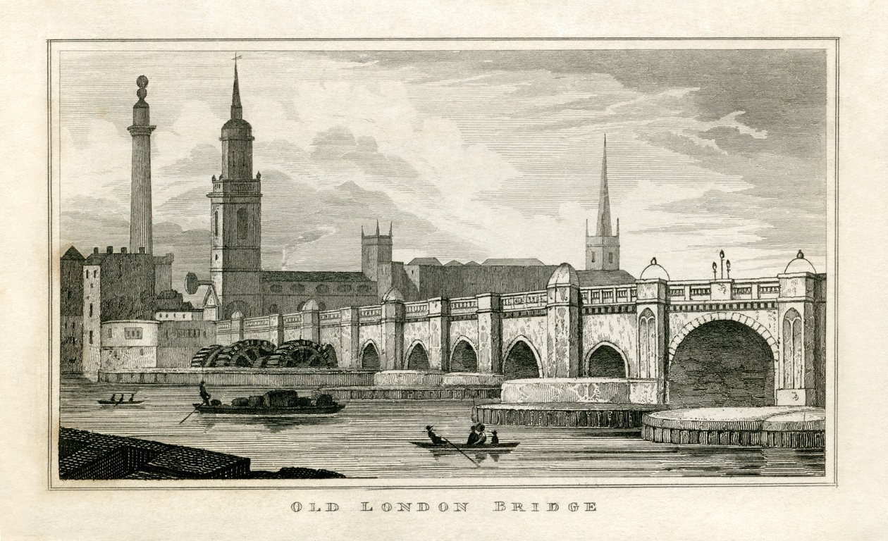 Old London Bridge by Unbekannt