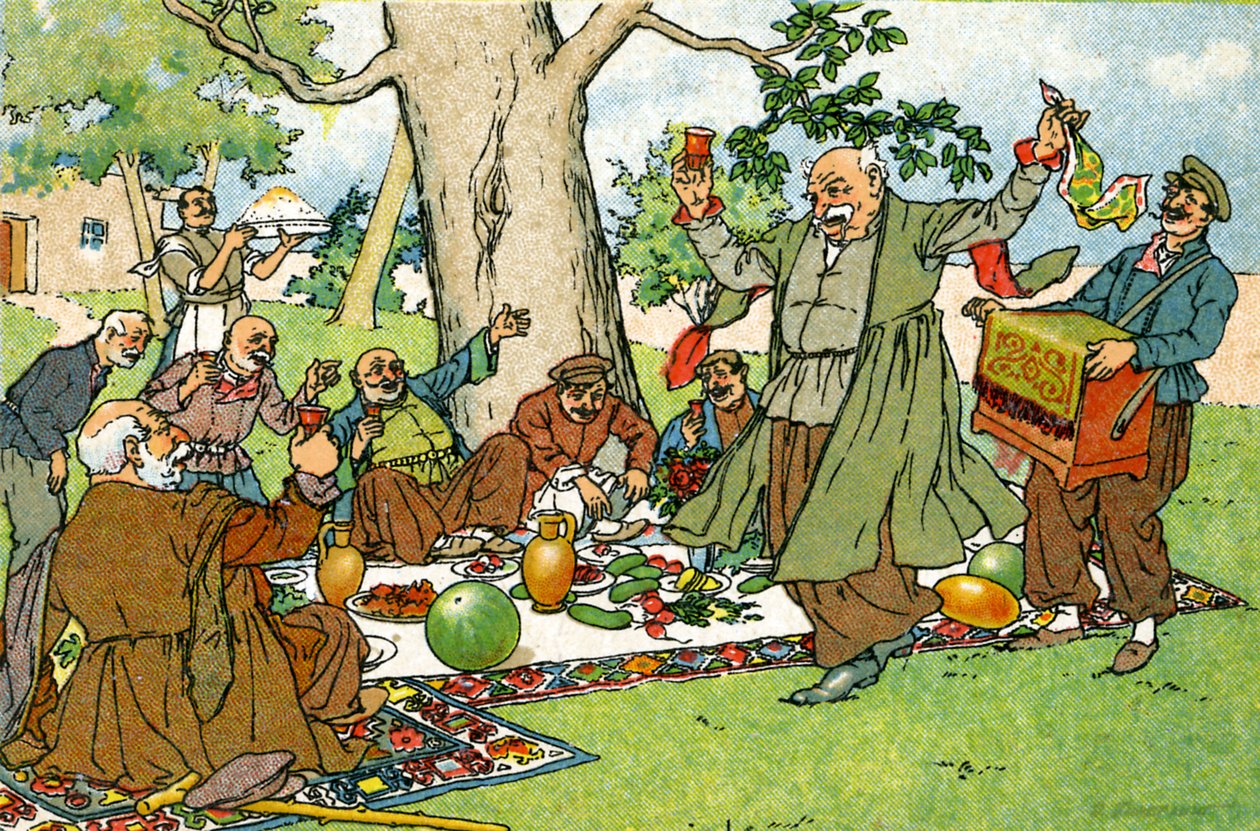 Old Tiflis: Feast by Unbekannter Künstler