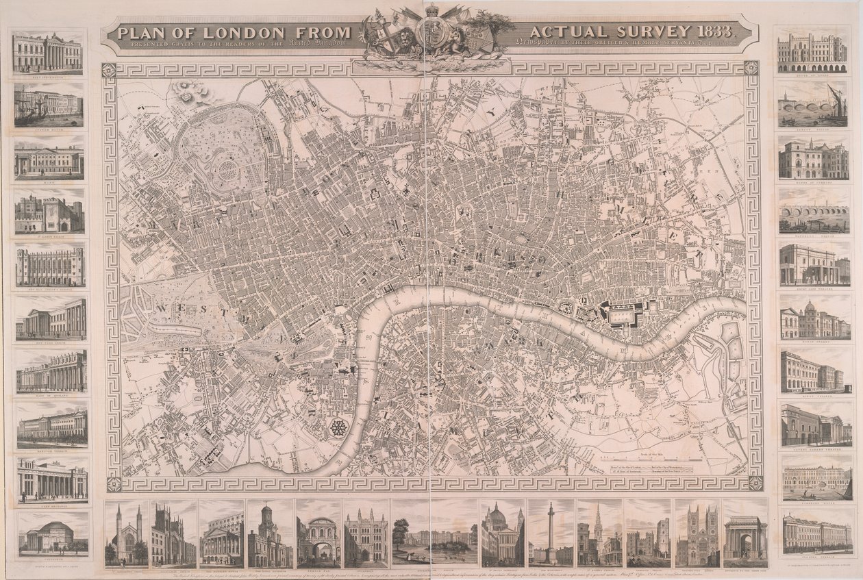 Plan of London from Actual Survey by Unbekannter Künstler