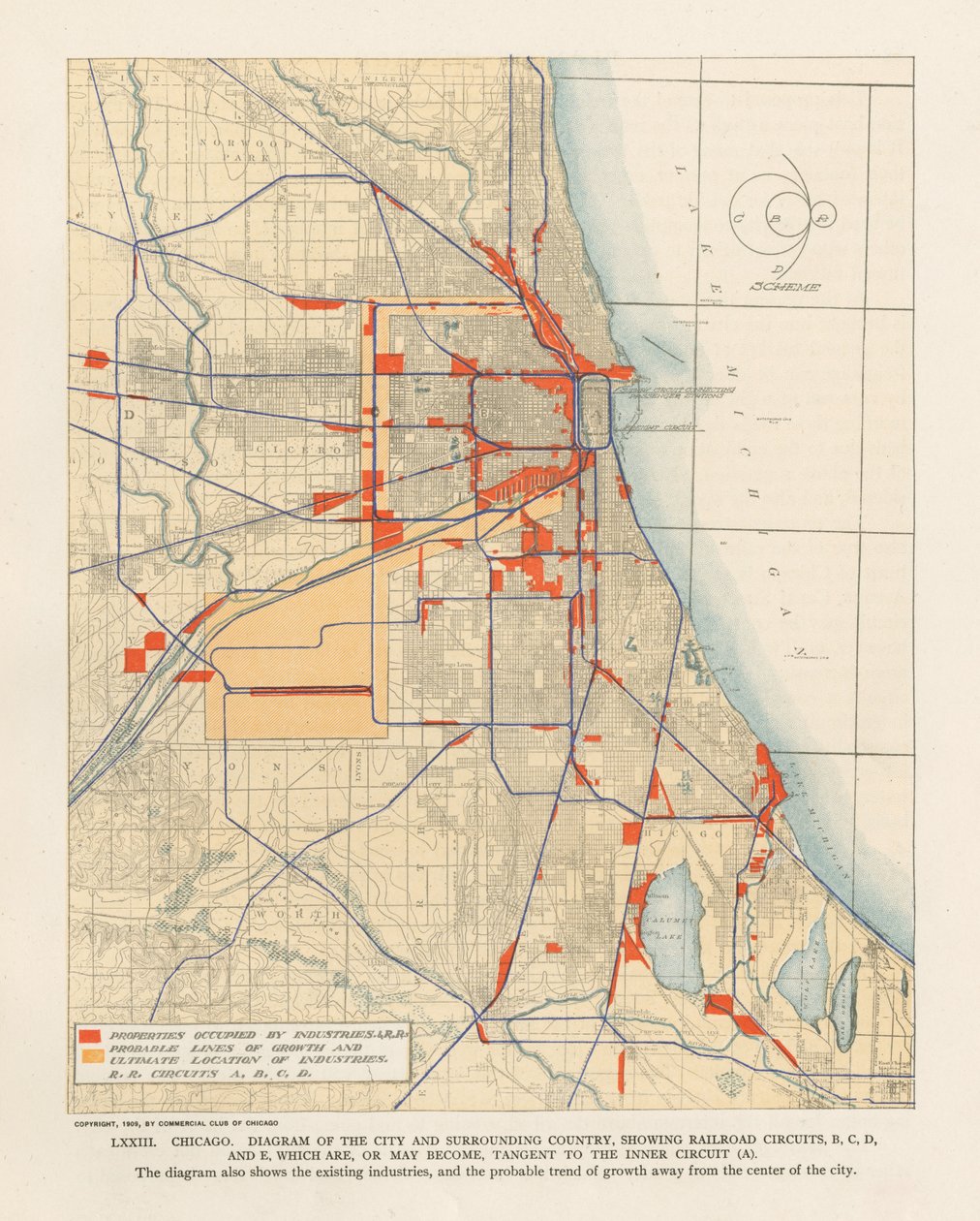 Plate LXXIII from Plan of Chicago by Unbekannt