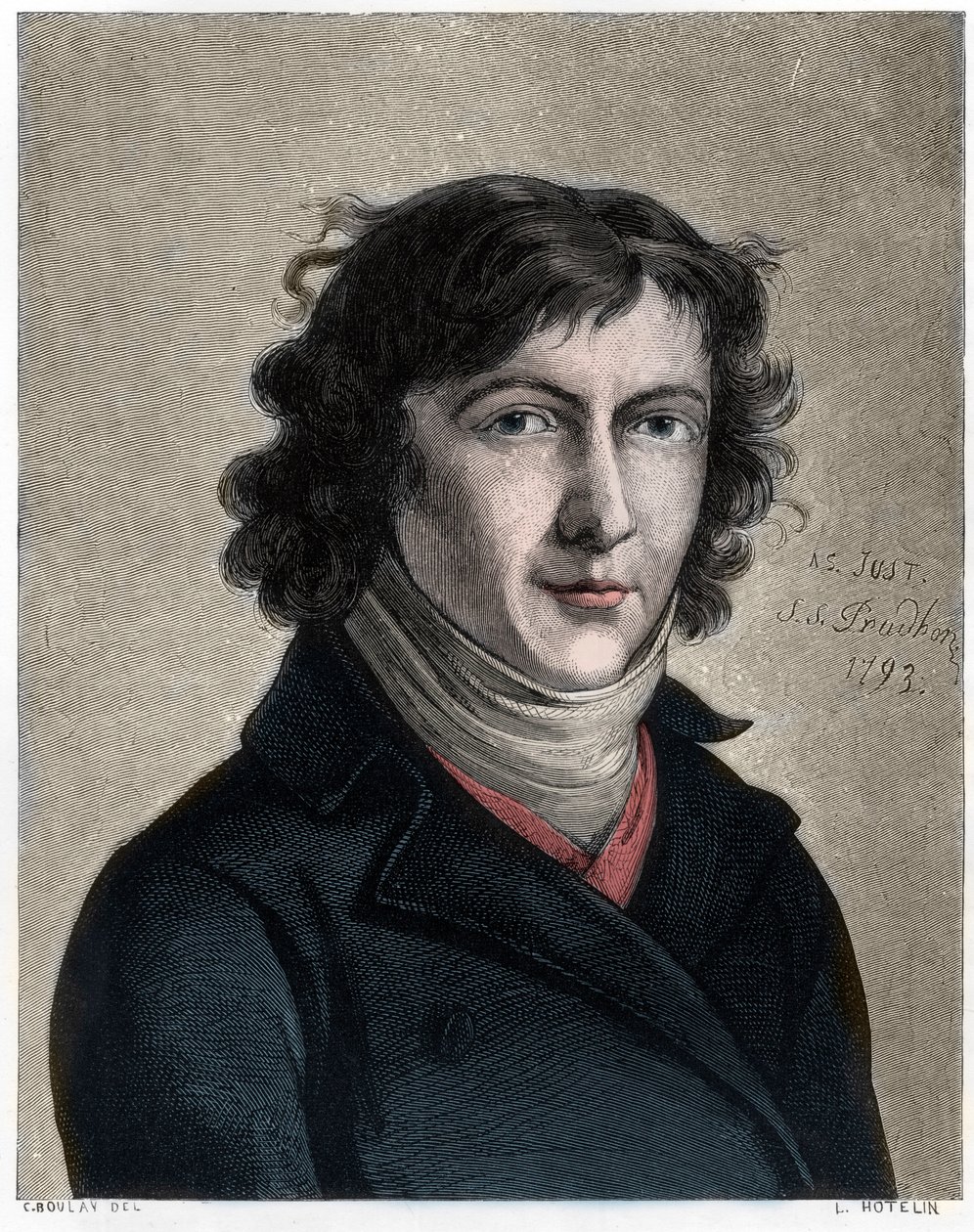 Portrait of Louis de Saint Just by Unbekannt