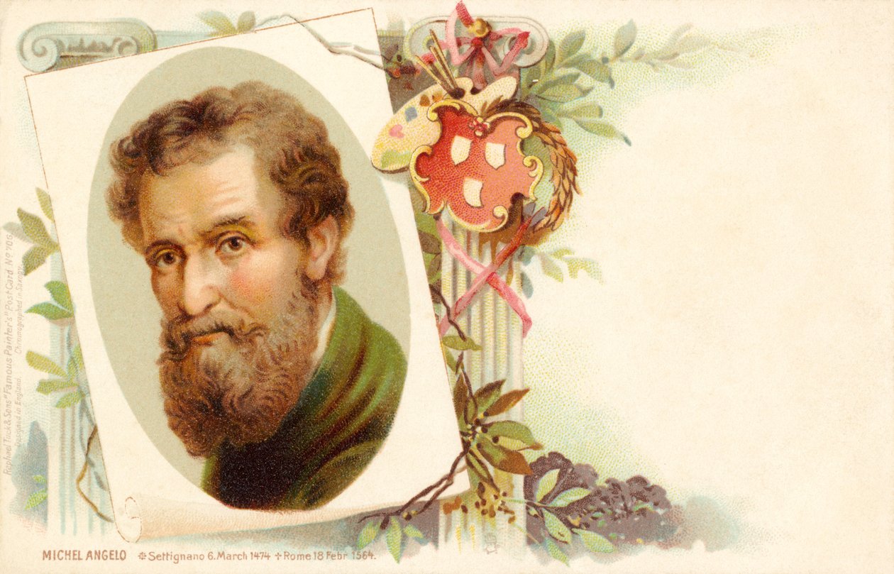 Portrait of Michelangelo (print) by Unbekannter Künstler