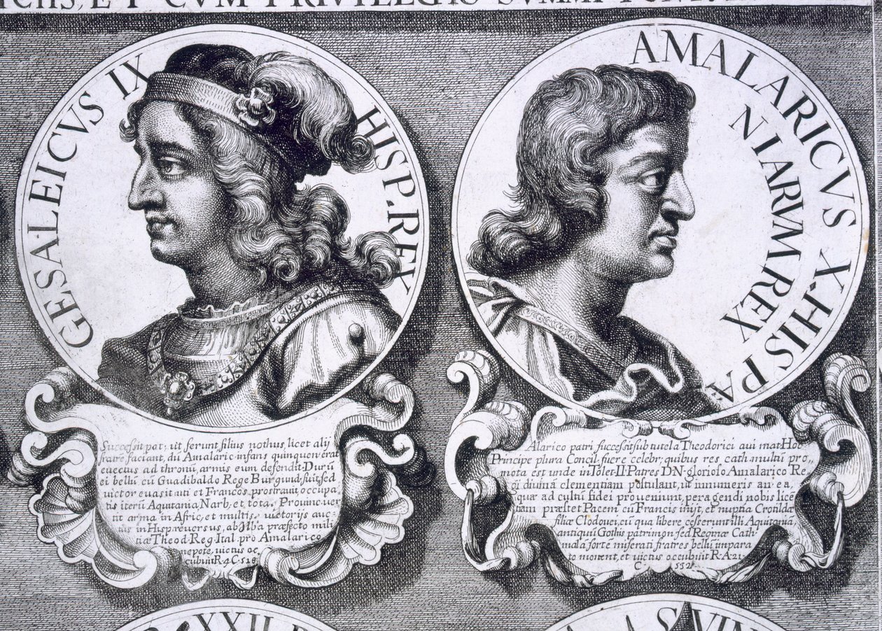 Portraits of Gesalec and Amalaric by Unbekannt