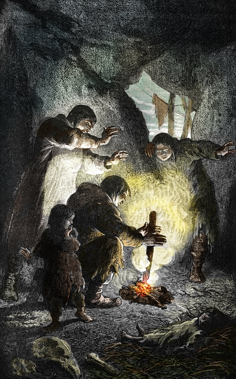 Prehistory: The Discovery of Fire by Unbekannter Künstler