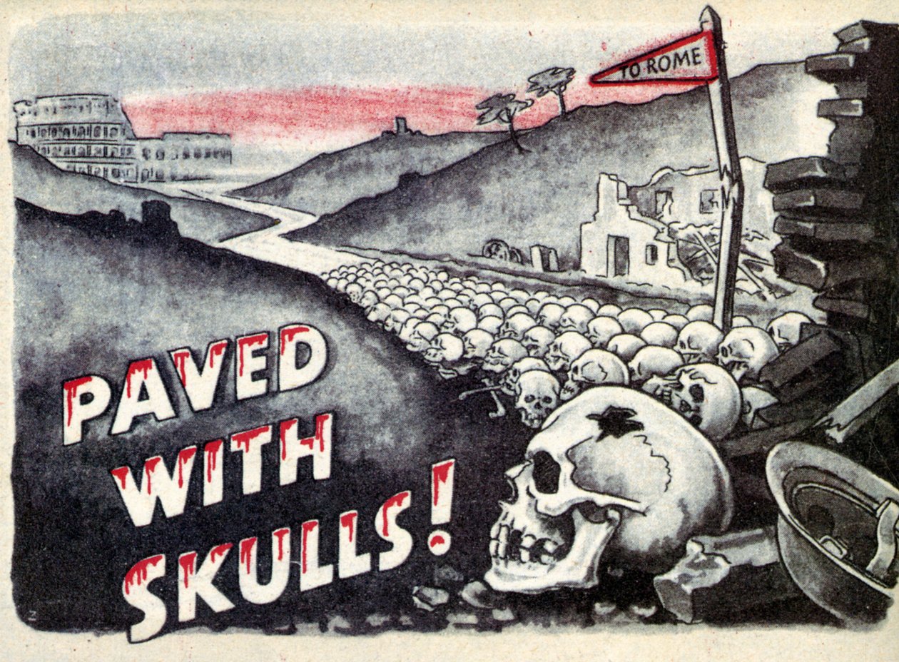 Propaganda. To Rome. Paved with skulls. 1940 by Unbekannt