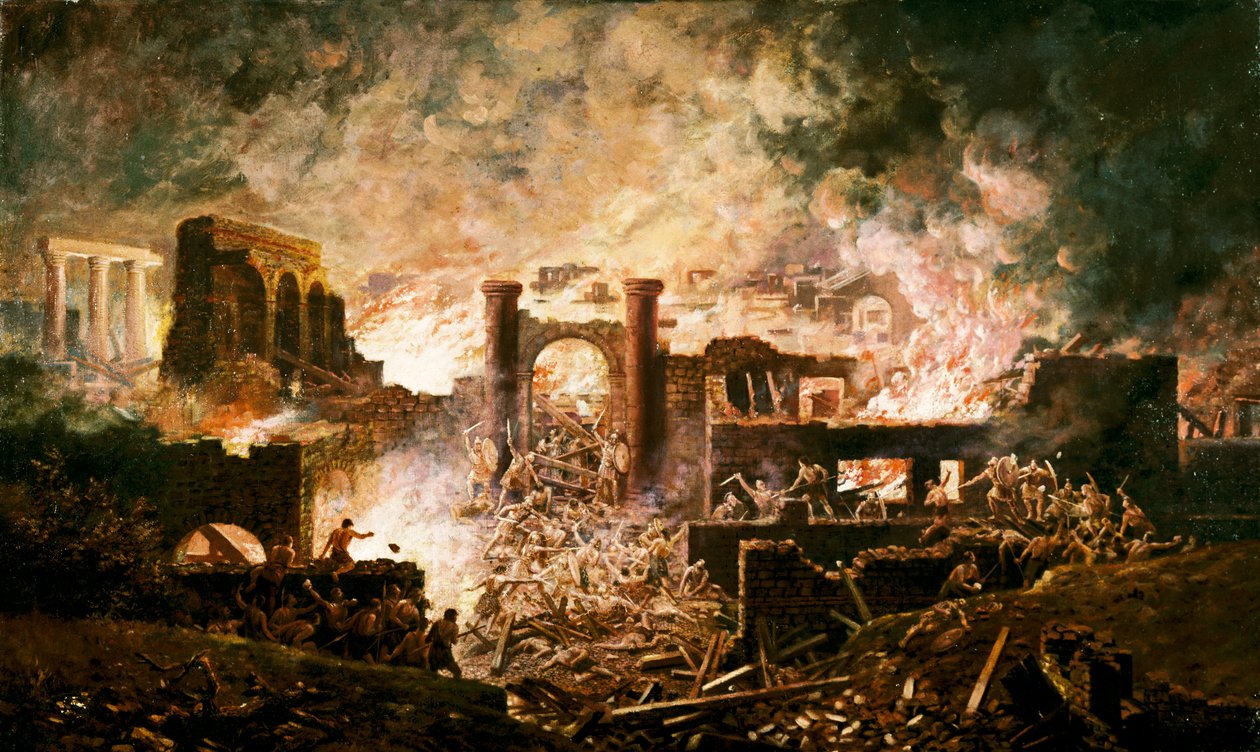 Roman Battle Scene by Unbekannter Künstler