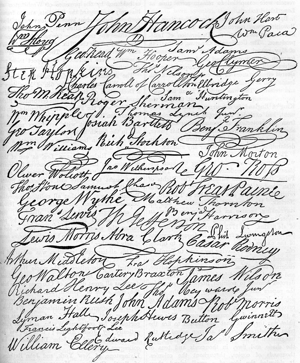 Signatures to Declaration of Independence, America by Unbekannter Künstler