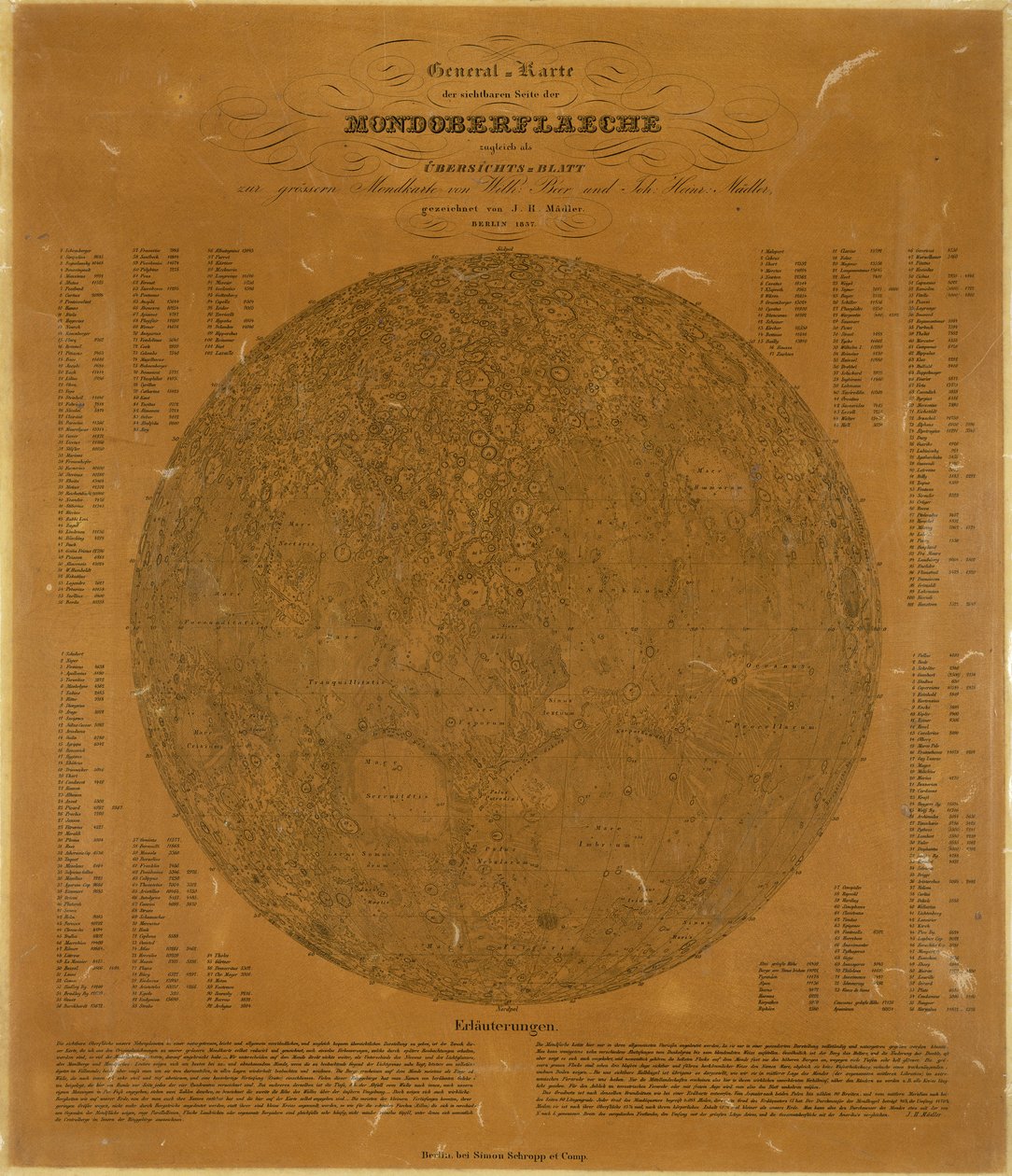 Small Map of the Moon, Berlin, Germany by Unbekannt