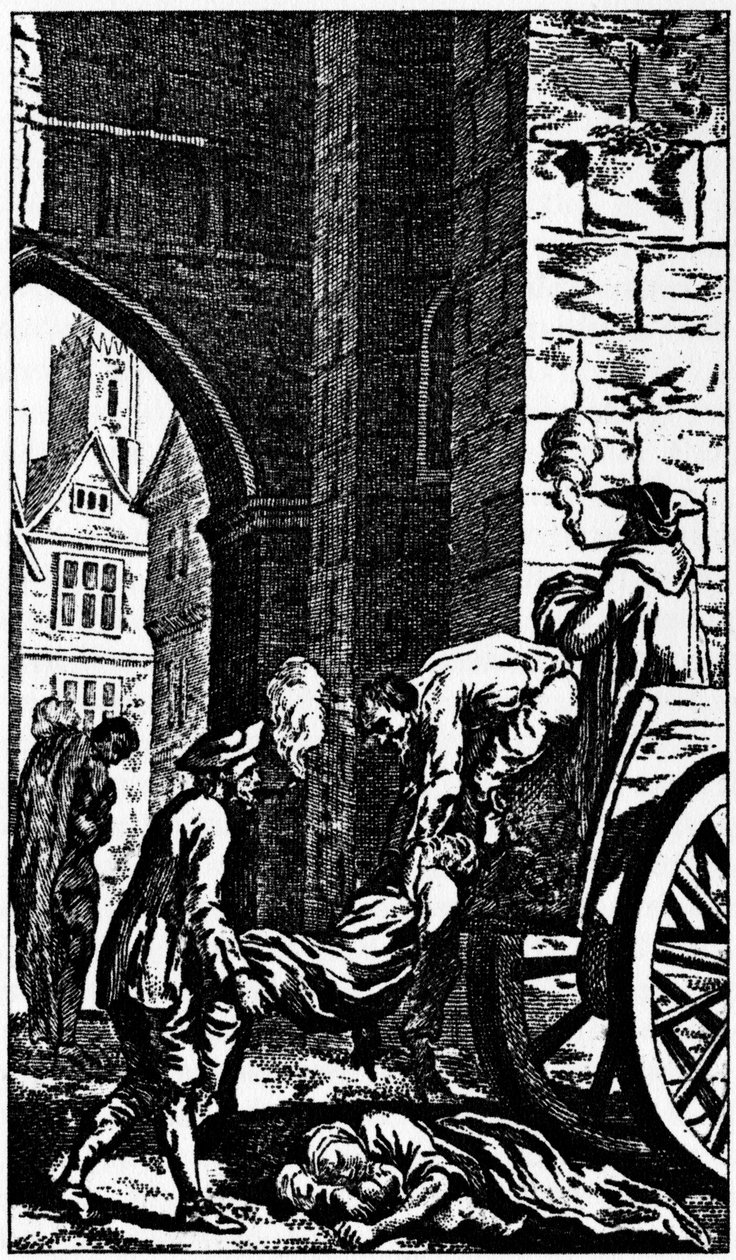 The Great Plague in London by Unbekannter Künstler