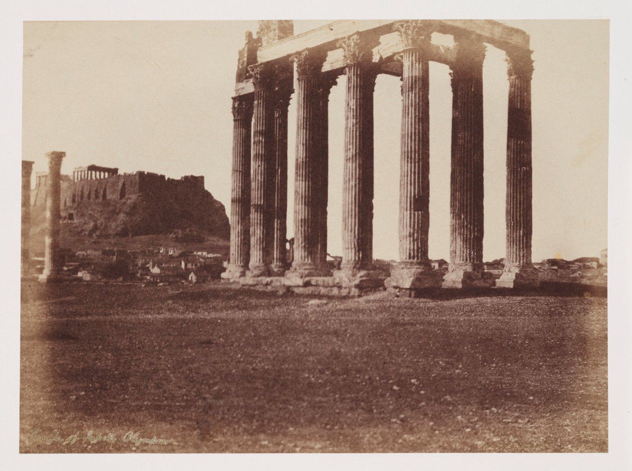 The Temple of Jupiter Olympius, c 1849 by Unbekannt