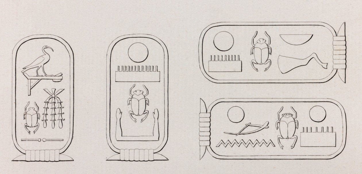 Thebes: Hieroglyphics, close up by Unbekannt