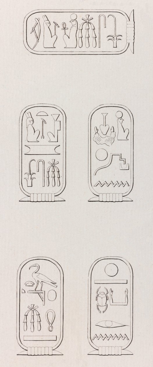 Thebes: Hieroglyphics, close up by Unbekannt