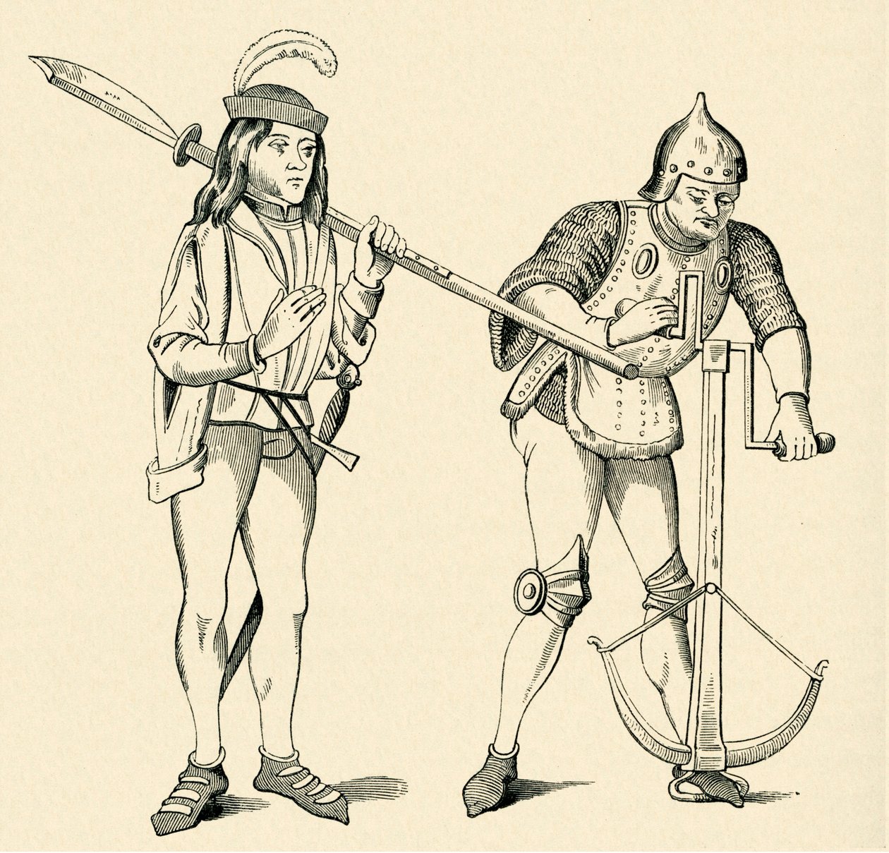 Varlet/Squire and Archer by Unbekannter Künstler