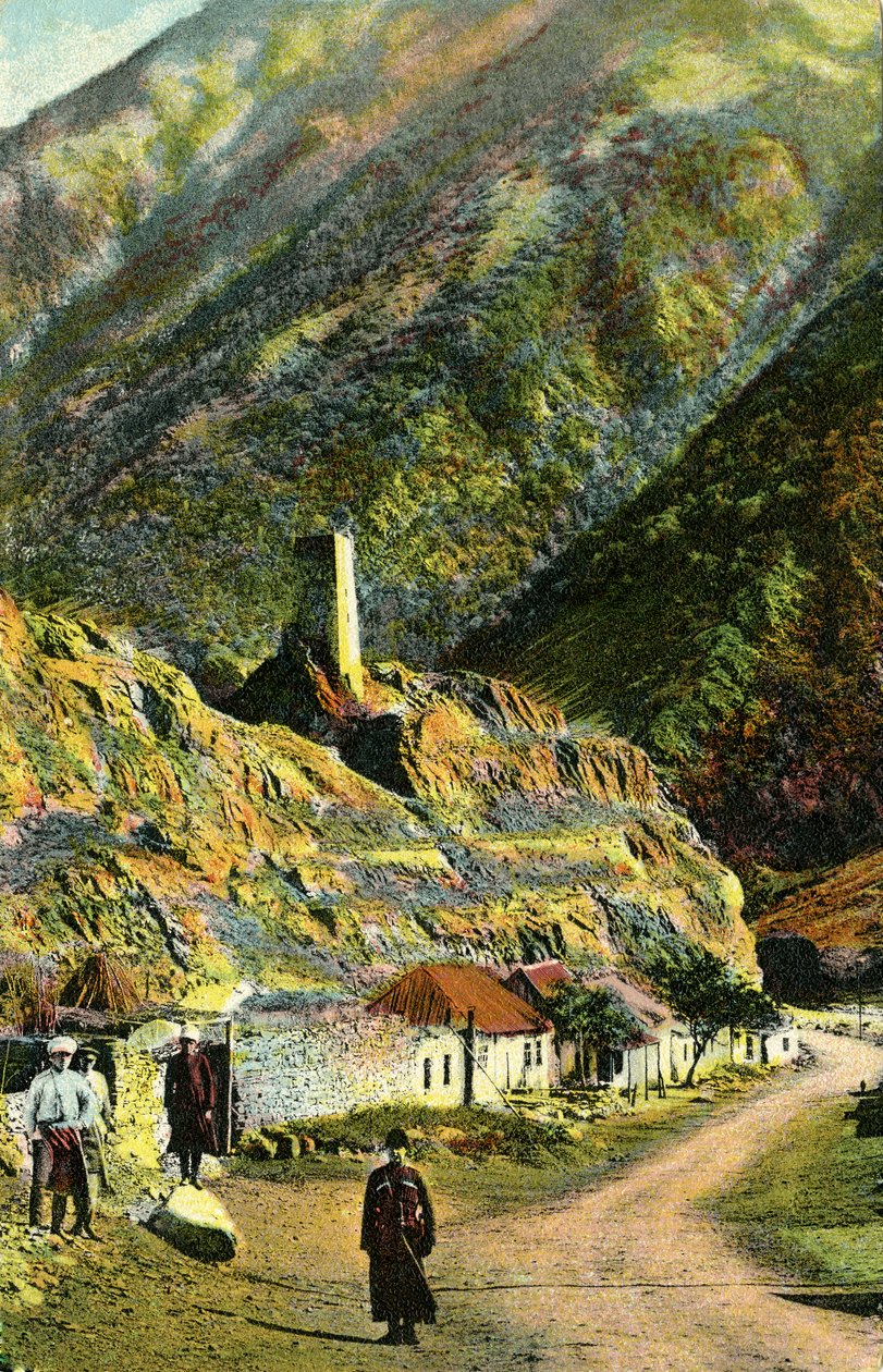 Village in the Caucasus, Russia by Unbekannter Künstler