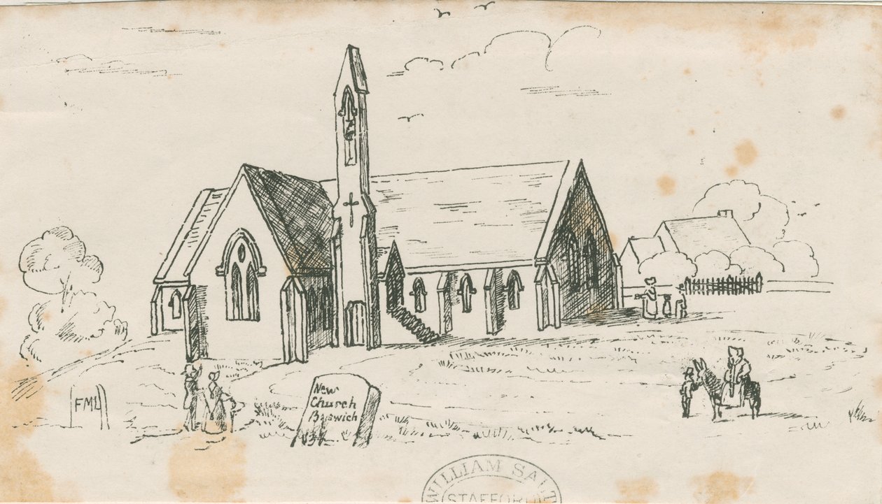 Walton-on-the-Hill Church [New]: lithograph, nd [c.1840] by Unbekannt