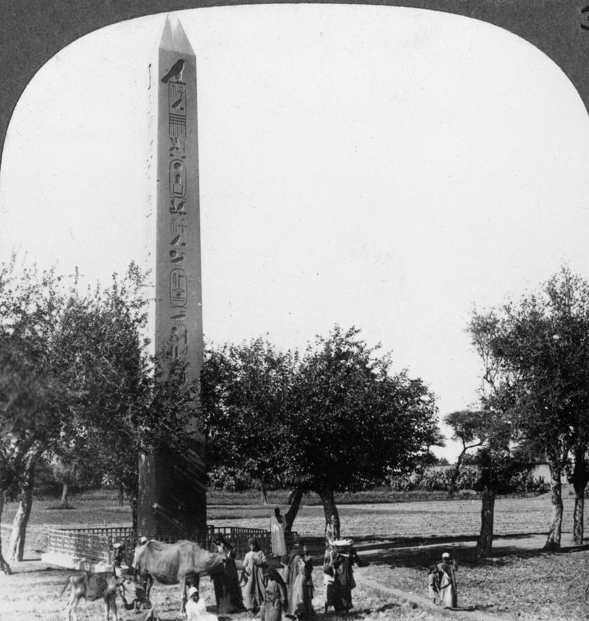 The Obelisk of Heliopolis, Egypt, 1905 by Underwood and Underwood