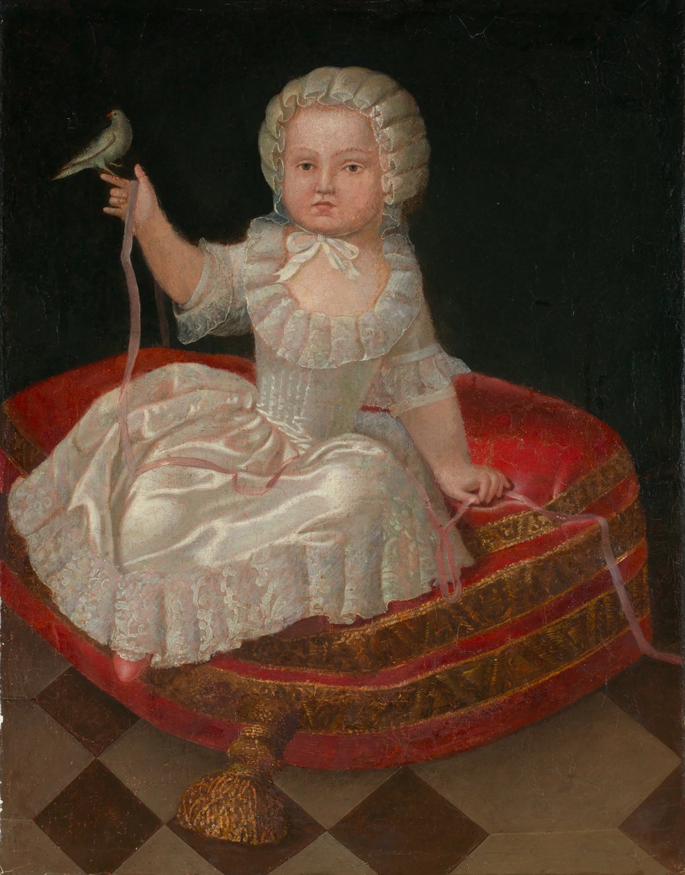 Girl on a Hassock by Unidentified (European)