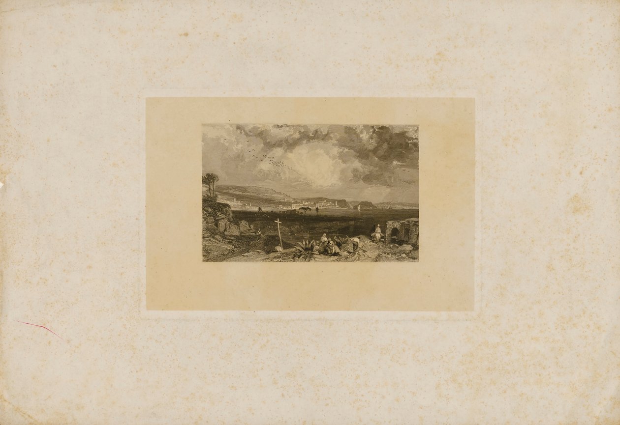 Landscape of Town on Bay by Unidentified