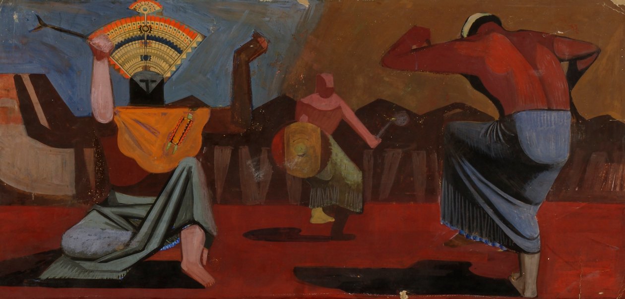 Sketch for Indian Dancers by Unidentified