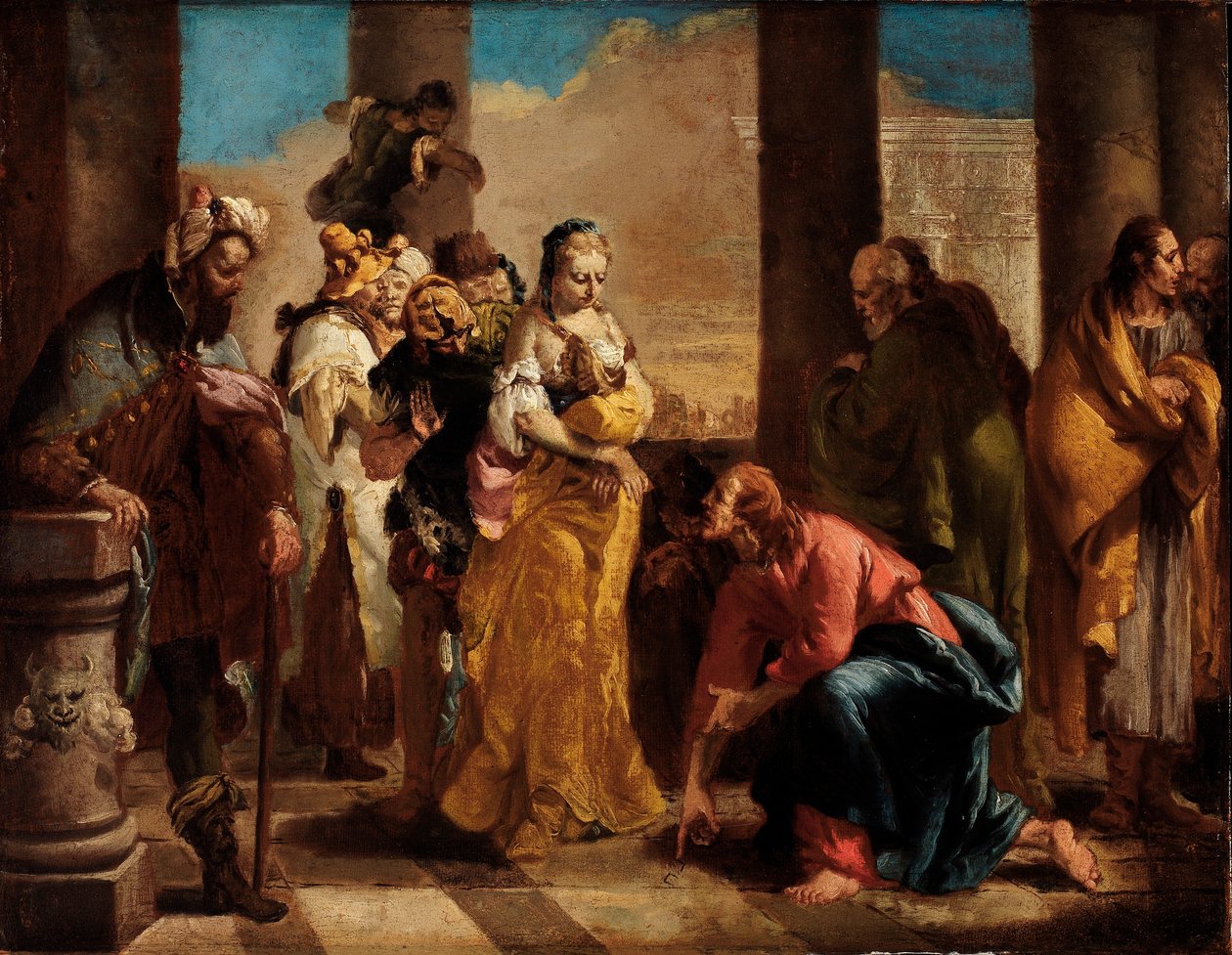 Woman Taken in Adultery by Unidentified