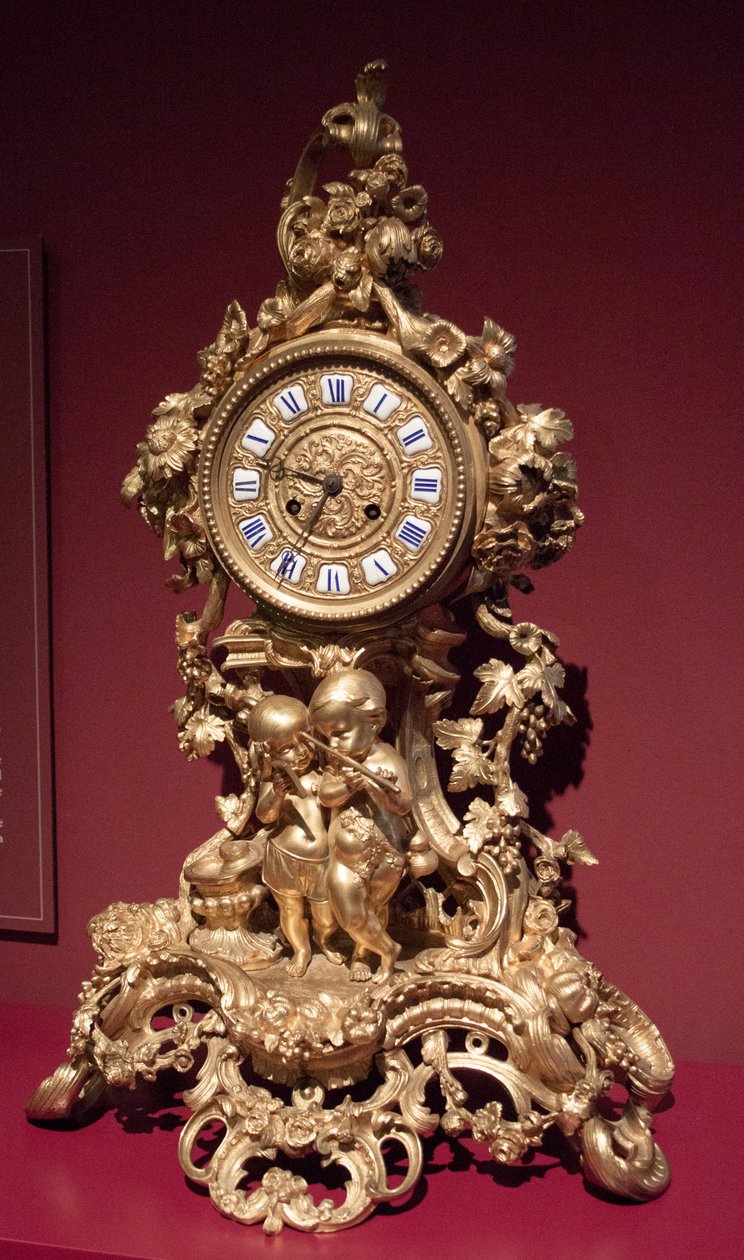 Gilded Bronze Mantel Clock by Unknown