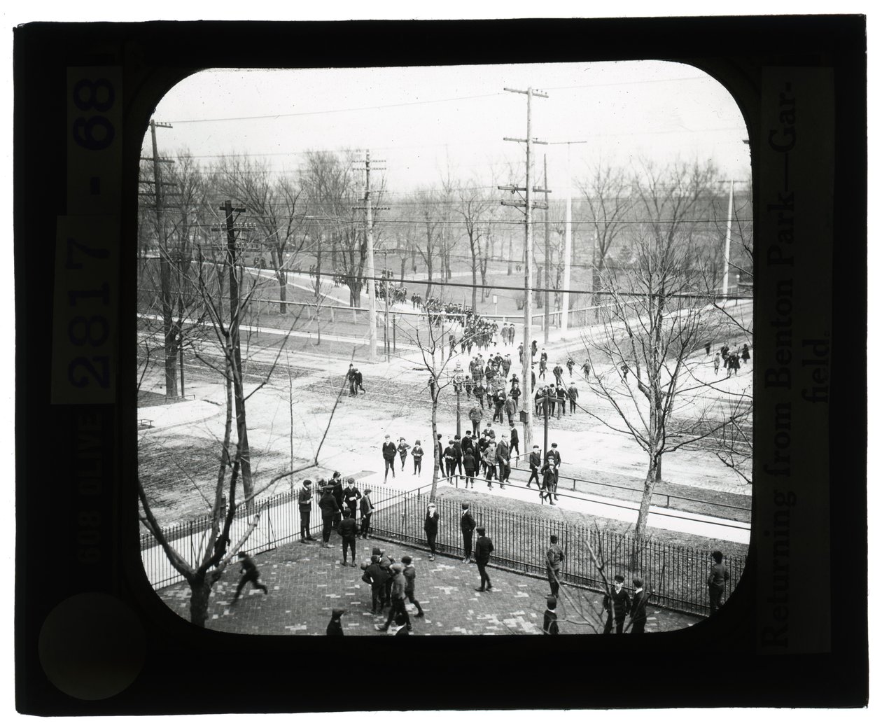 Boys and Girls Crossing the Street to Return to School from a Trip to the Park by Unknown