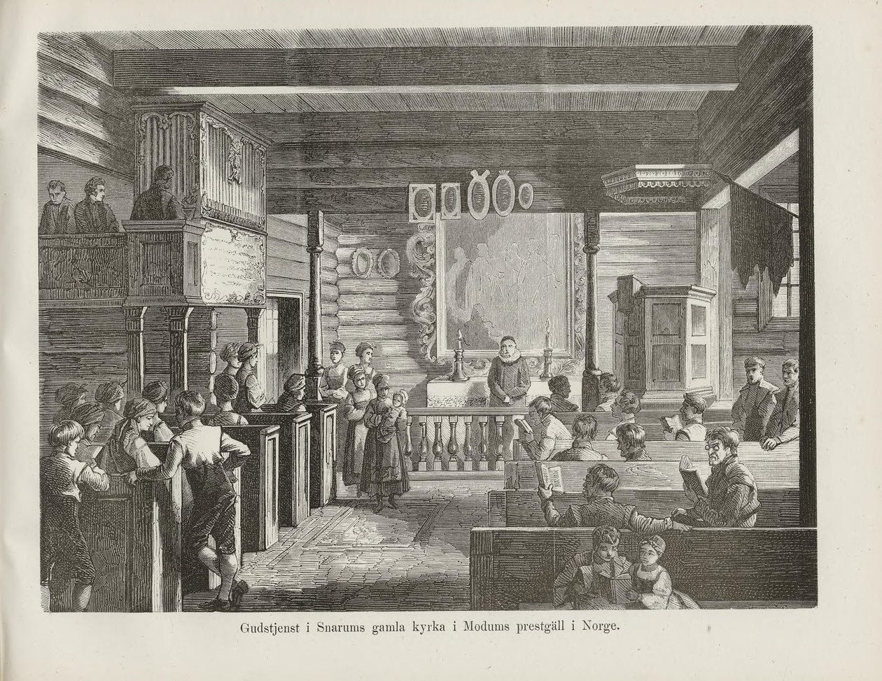 Illustration from the book Nordiska taflor by unknown author and published by Albert Bonnier by Unknown