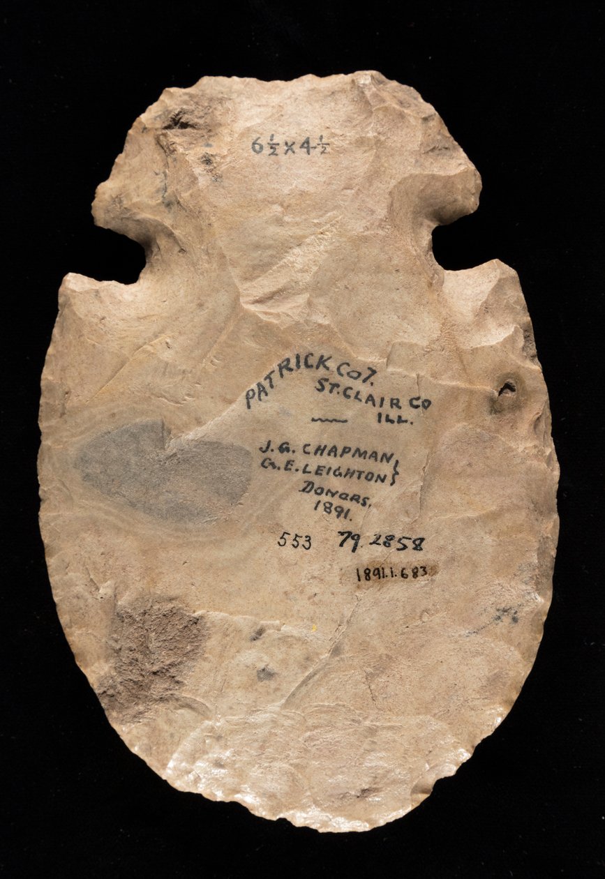 Mississippian Notched Hoe Blade Made from Mill Creek Chert by Unknown