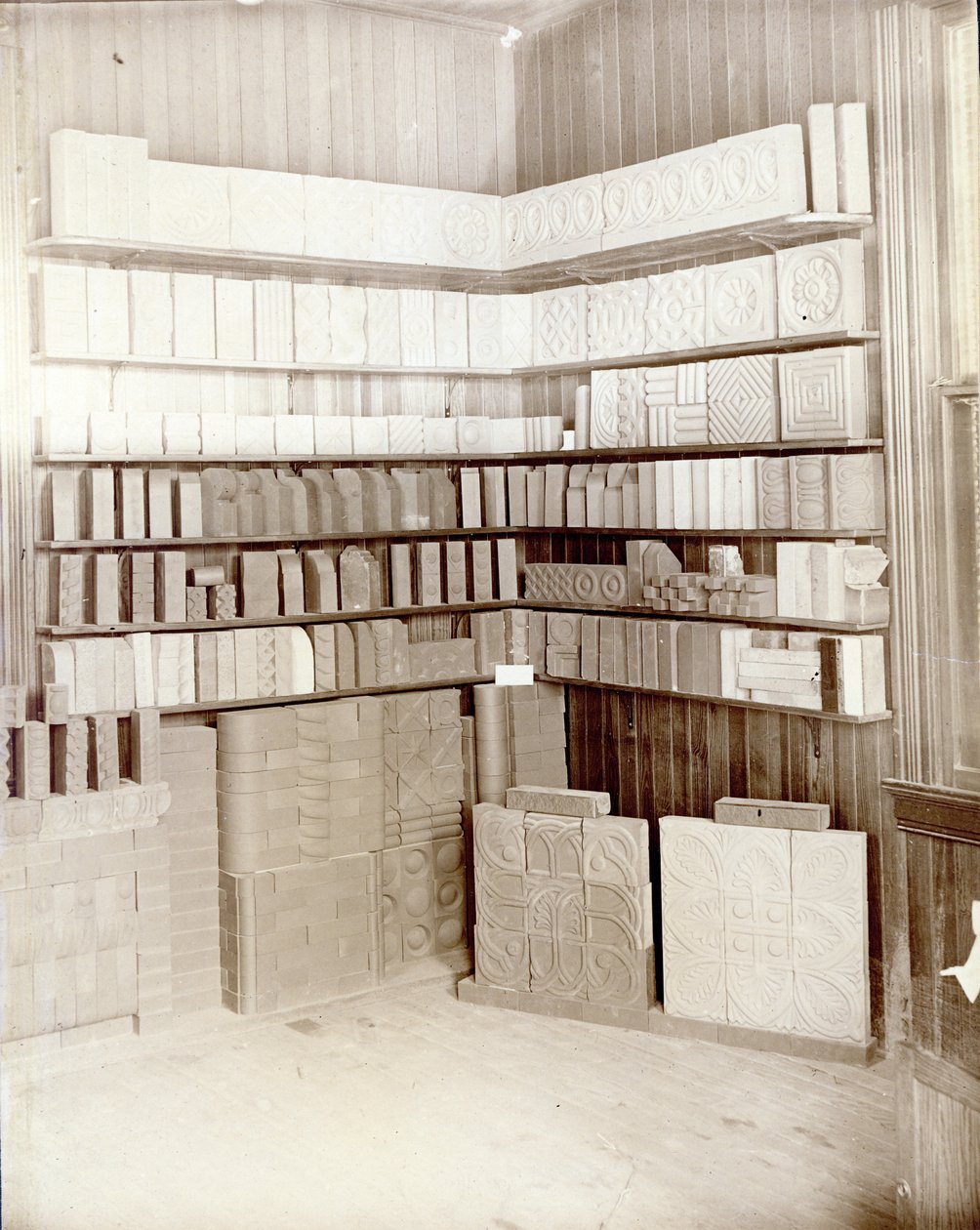 Product samples in the office of Tower Grove Brick Works by Unknown