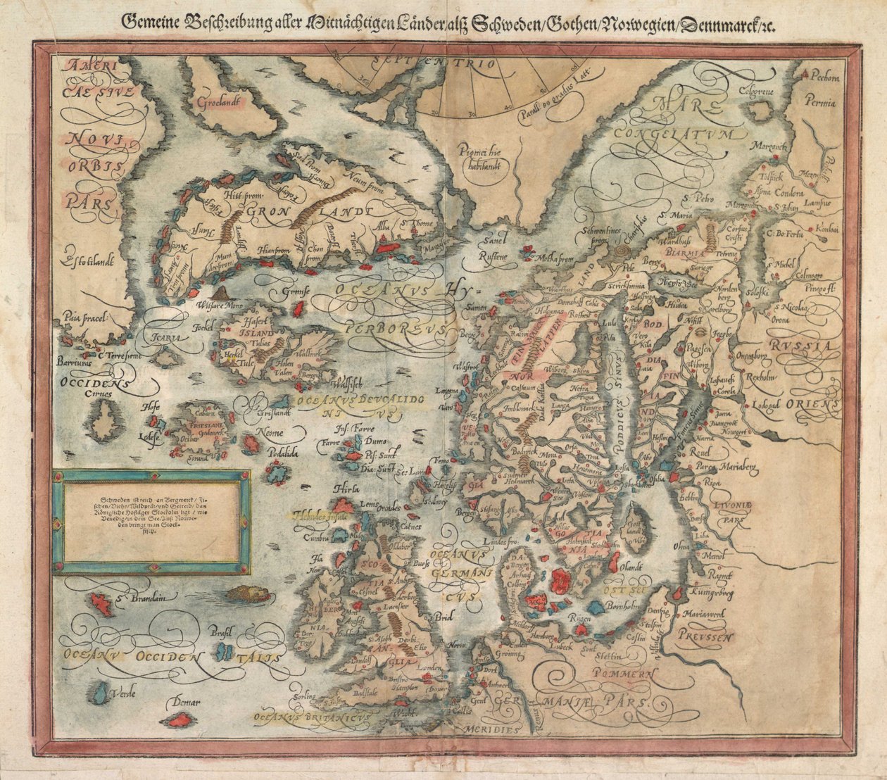 A Map of Iceland circa 1588 by Unknown