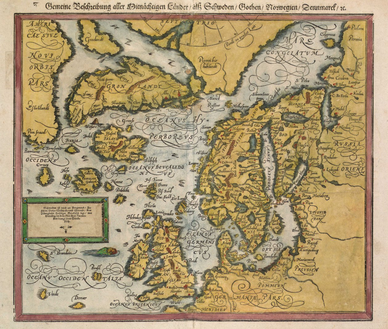 A Map of Iceland circa 1588 by Unknown