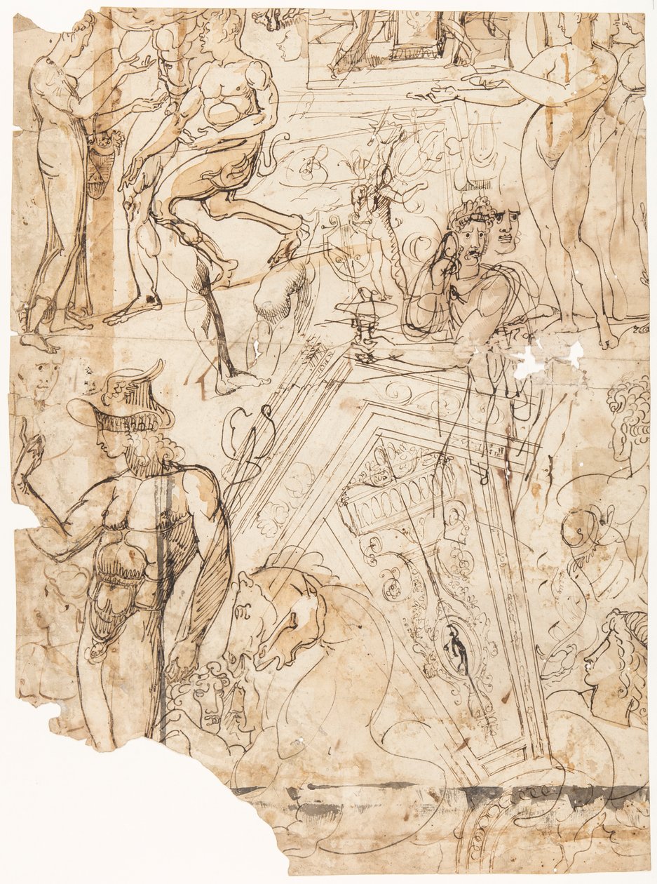 Figures and Architectural Details by Unbekannt Unbekannt