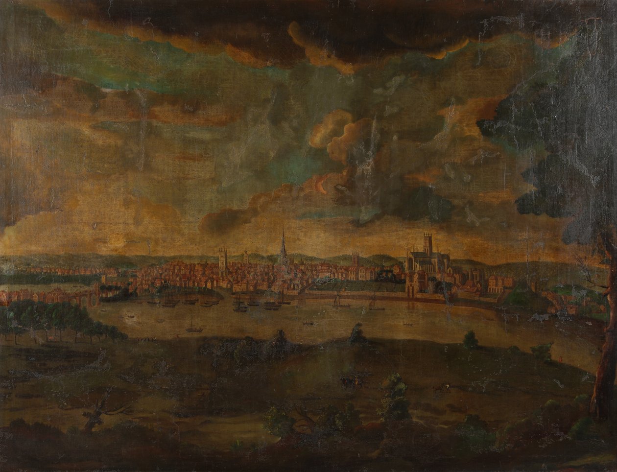 View of Worcester, c.1740 by Unbekannt Unbekannt