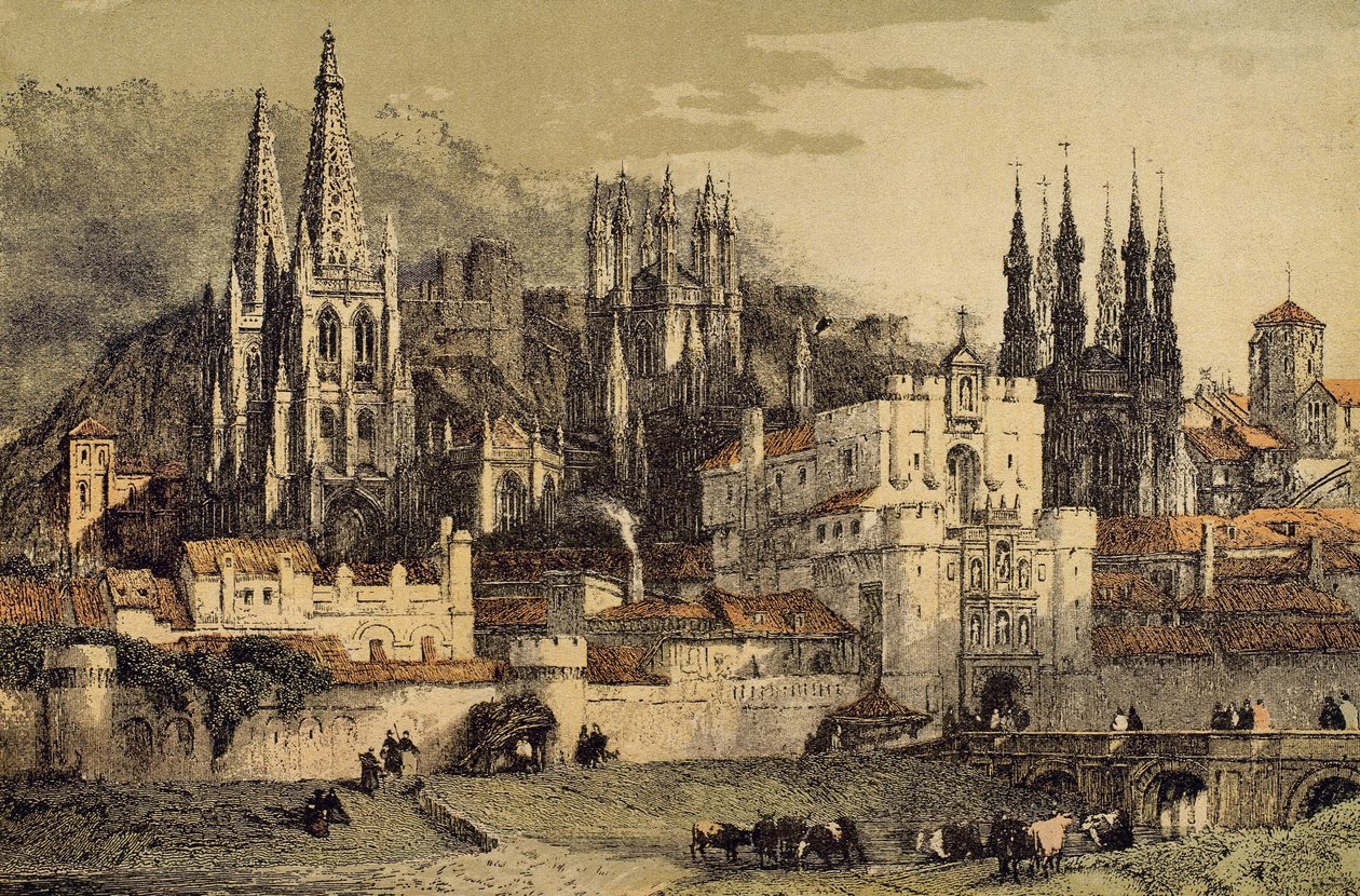 View of the City of Burgos (Castile, Spain), with its Walls by Unbekannt Unbekannt