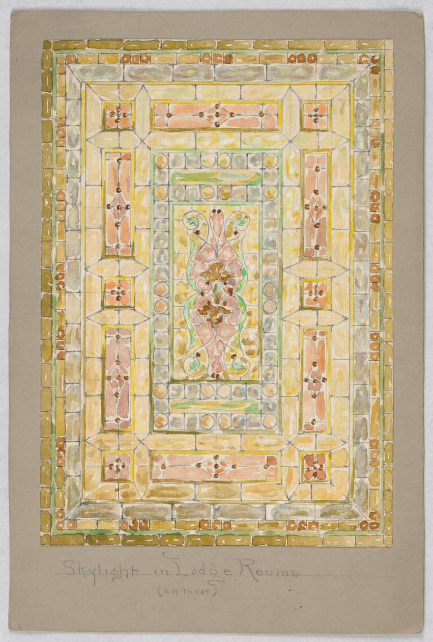 Design for Stained Glass, Late 19th Century by Unknown