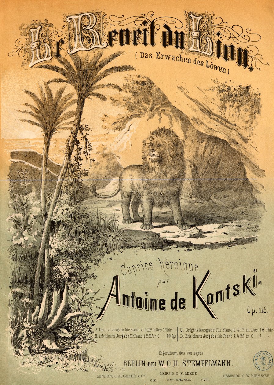 The Awakening of the Lion by Anton Kontski by Unbekannt Unbekannt