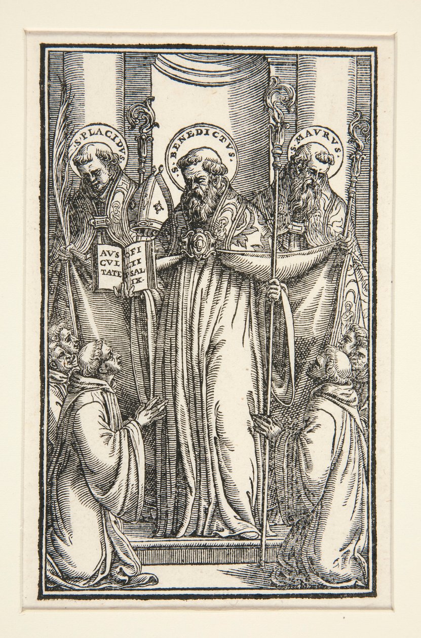 Book Illustration with Three Saints by Unknown