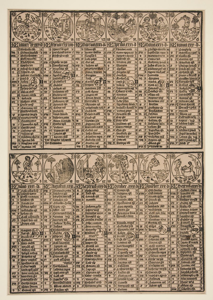 Calendar of Johann von Gemund by Unknown