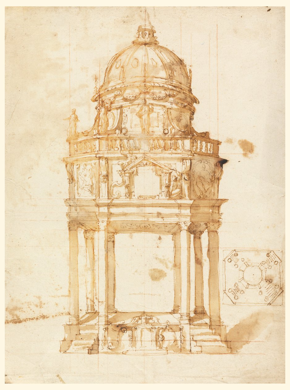 Design for a Catafalque by Unknown