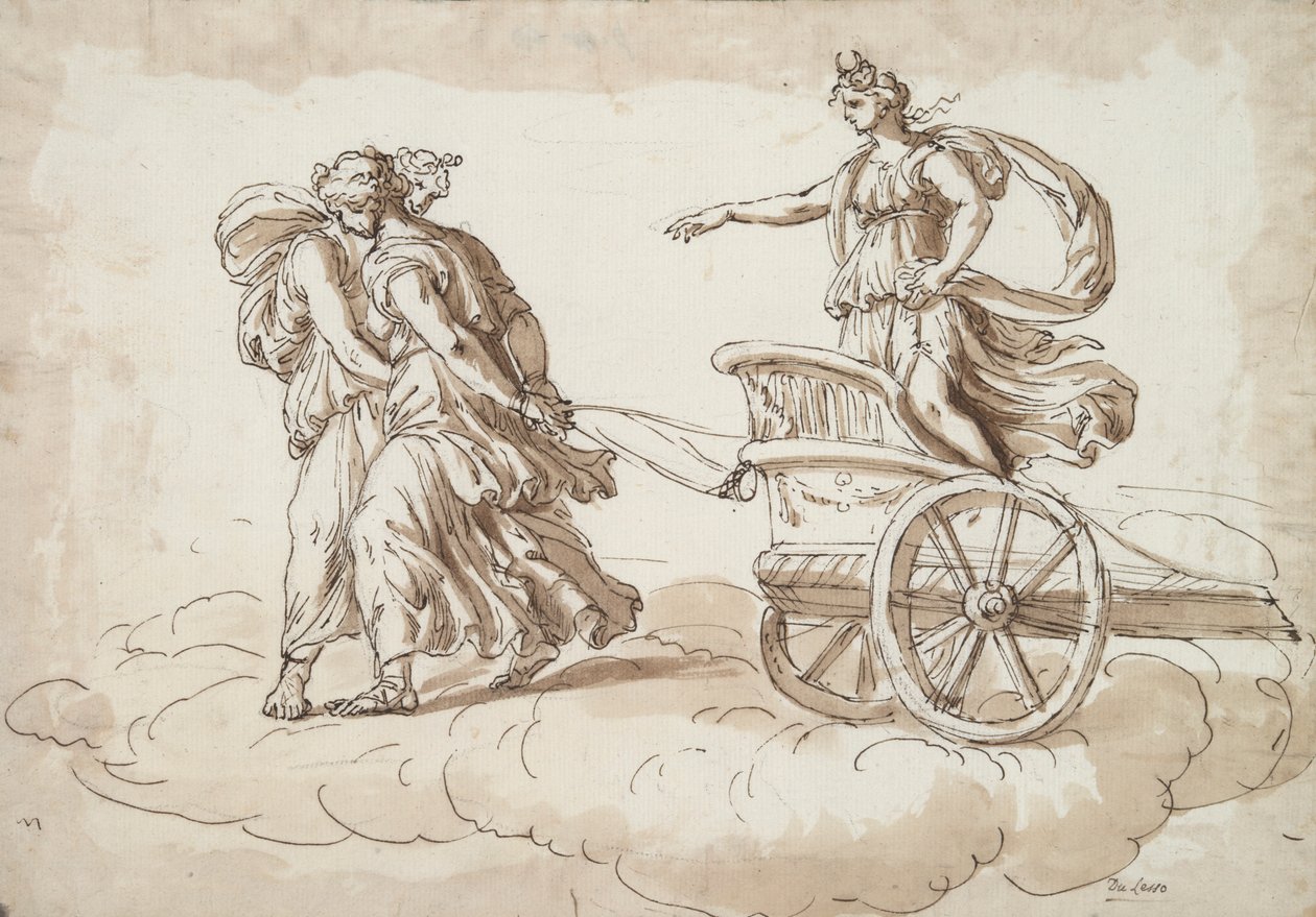 Diana in a Chariot Drawn by Two Women by Unknown