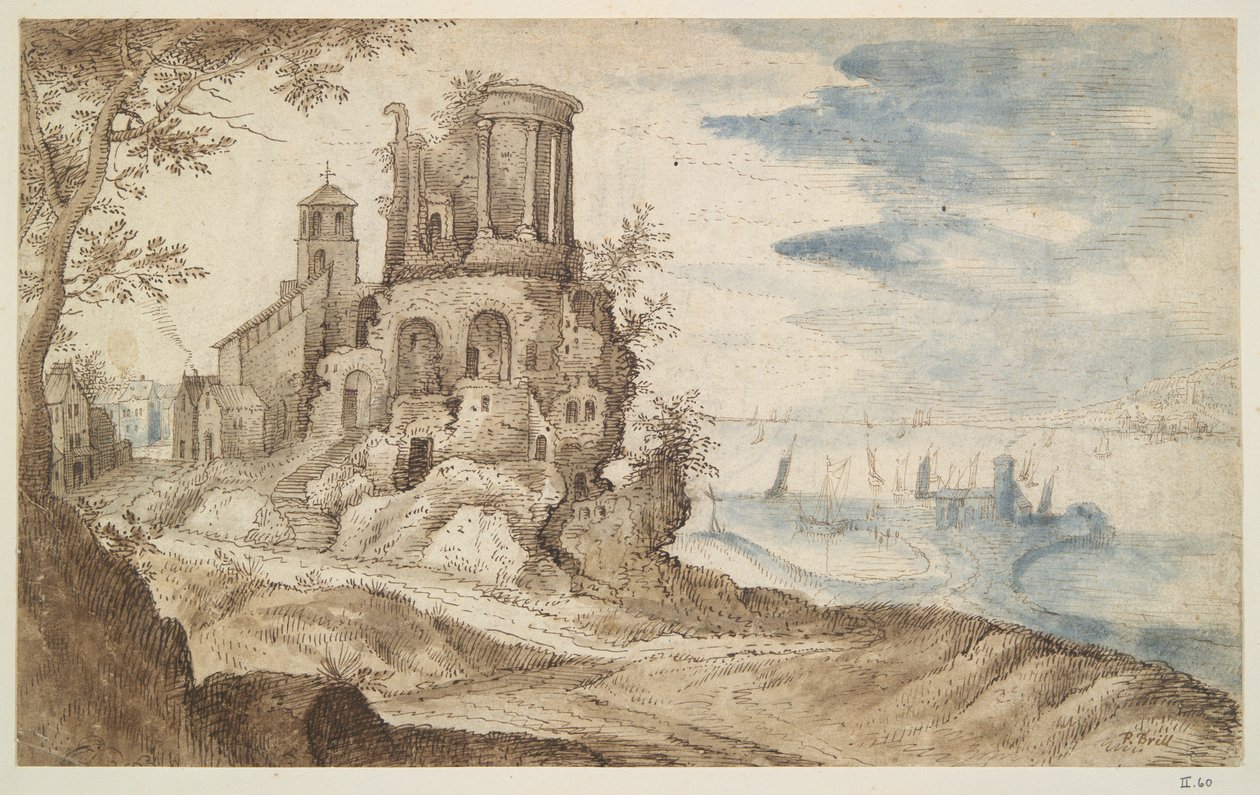 Imaginary Landscape with the Temple of Sibylla, Tivoli by Unknown