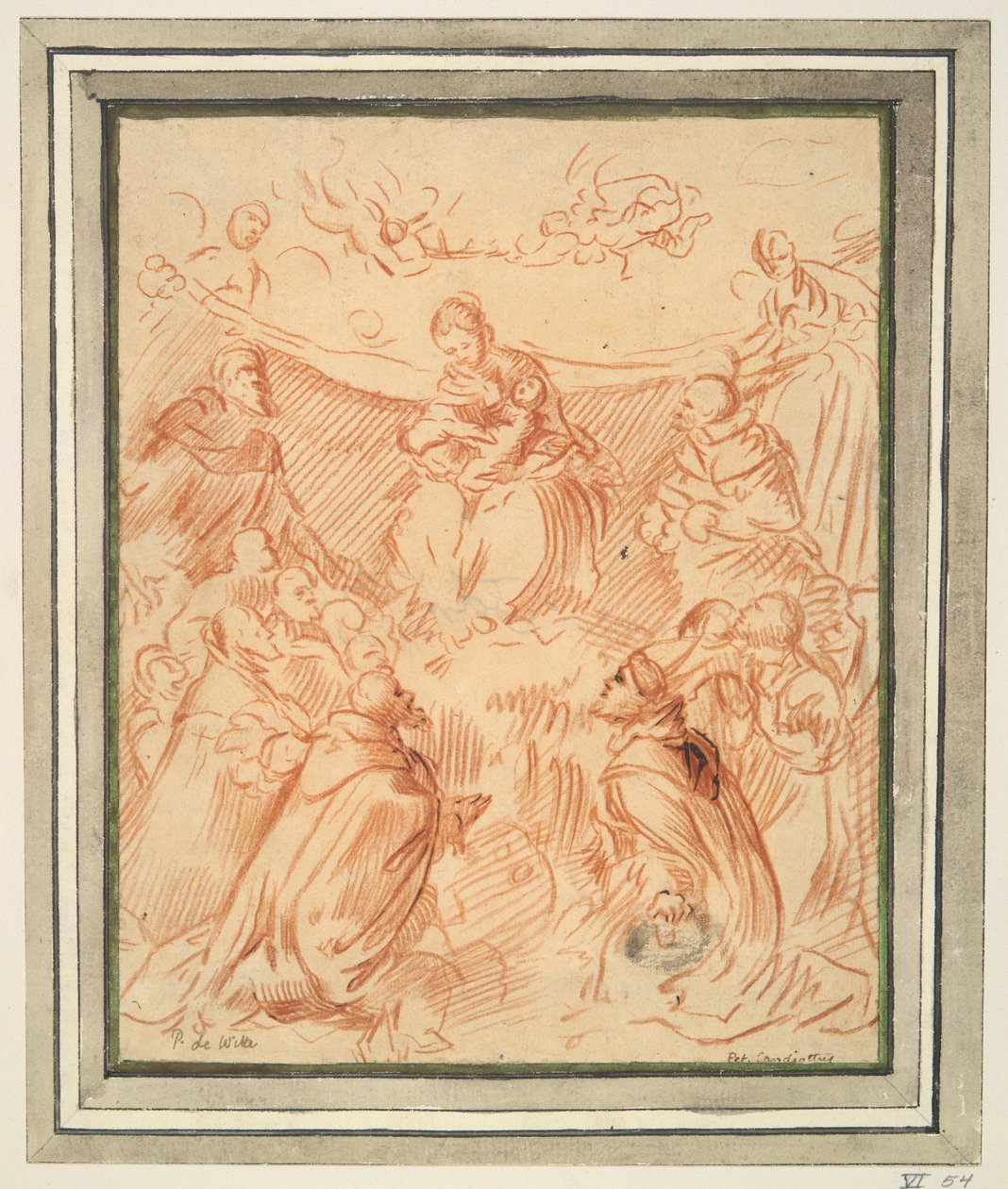Madonna Adored by Saints by Unknown