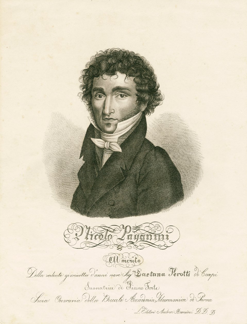 Niccolo Paganini - Portrait by Unknown
