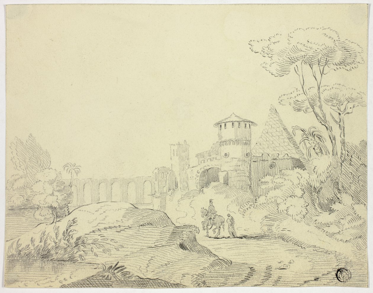 Outside of Porta Metella, Rome by Unknown