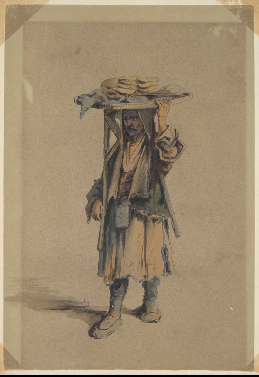 Peasant Balancing a Bread Tray on his Head by Unknown