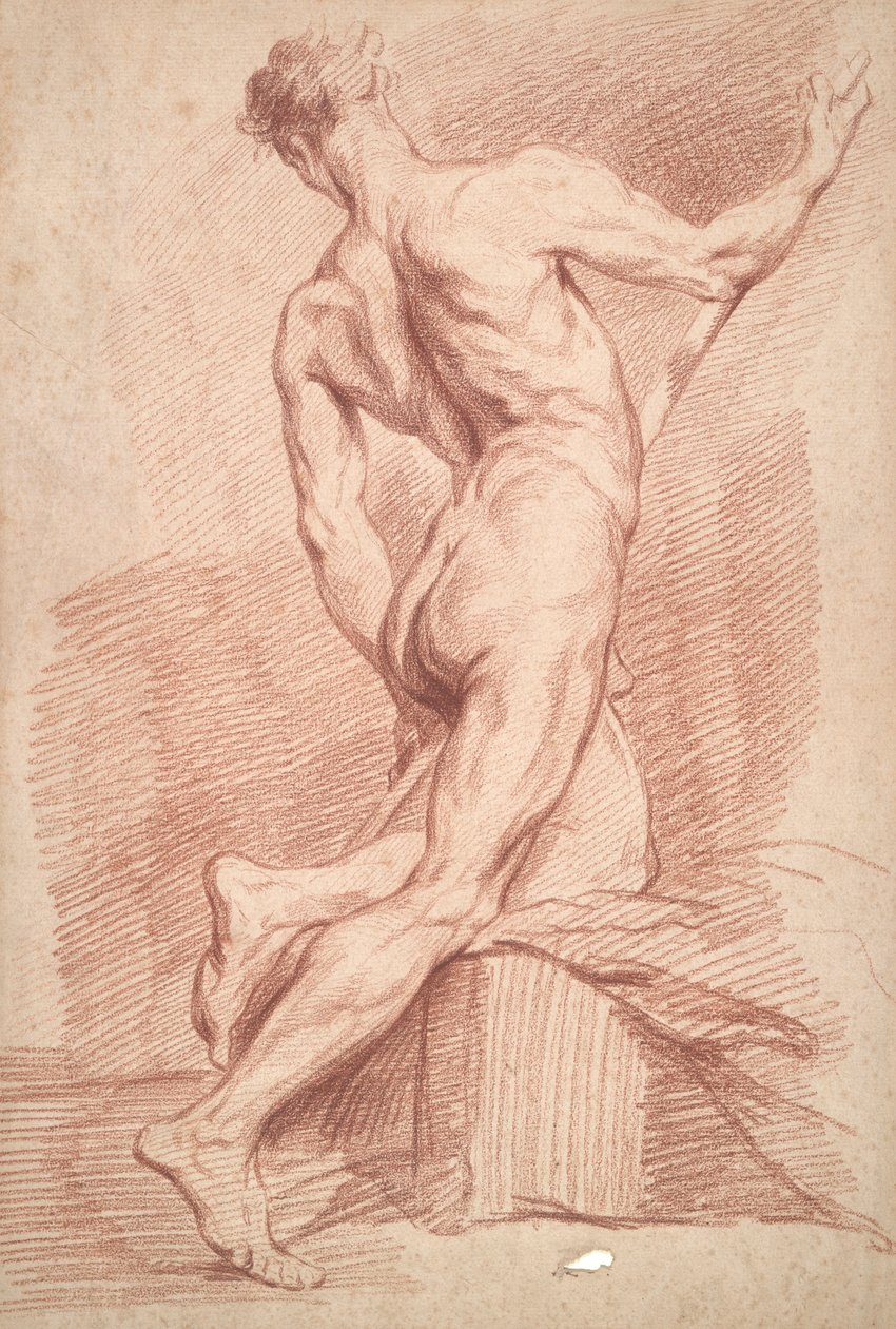 Study of Nude Male by Unknown