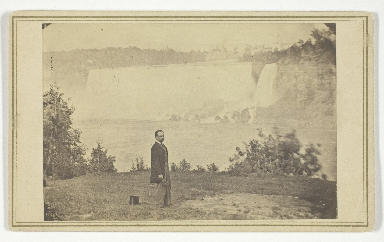 Untitled (Man at Niagara Falls) by Unknown