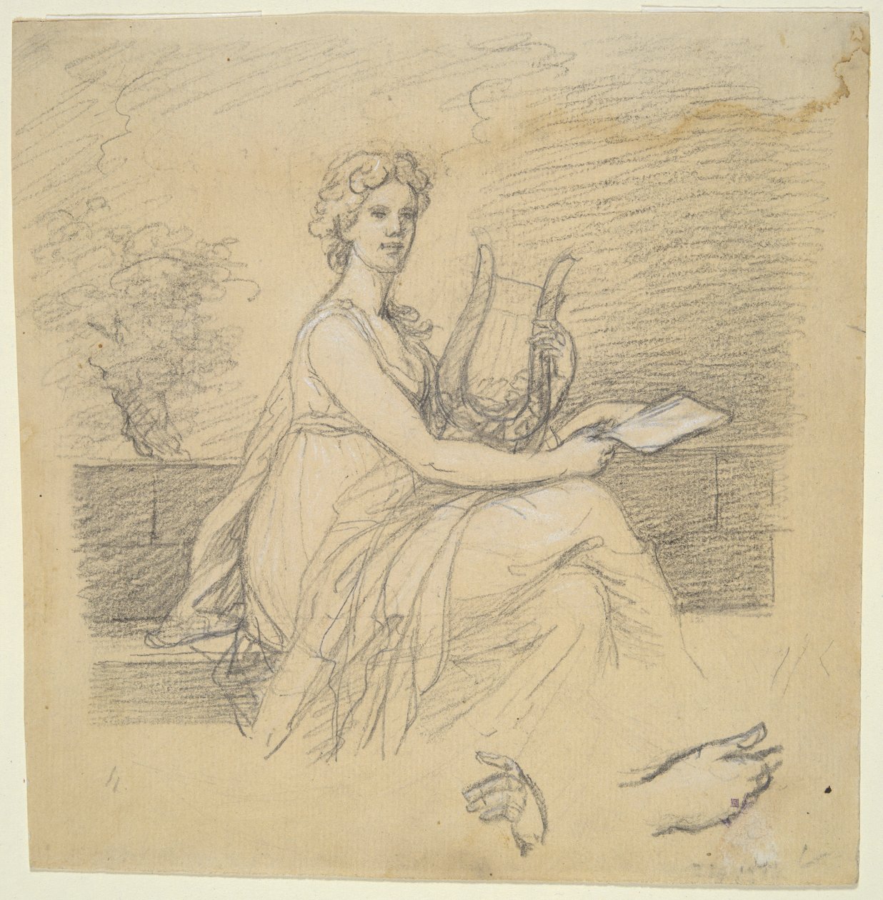 Woman with Lyre by Unknown