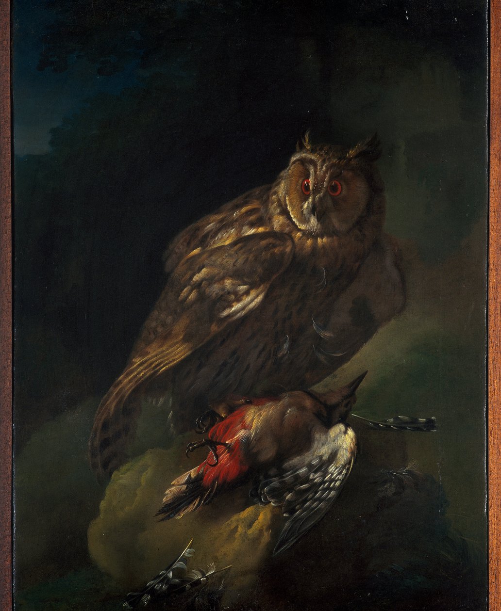 An Owl with Its Prey by Unknown